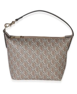 Taupe GG Shadow Monogram Canvas Super Mini Ophidia Hobo