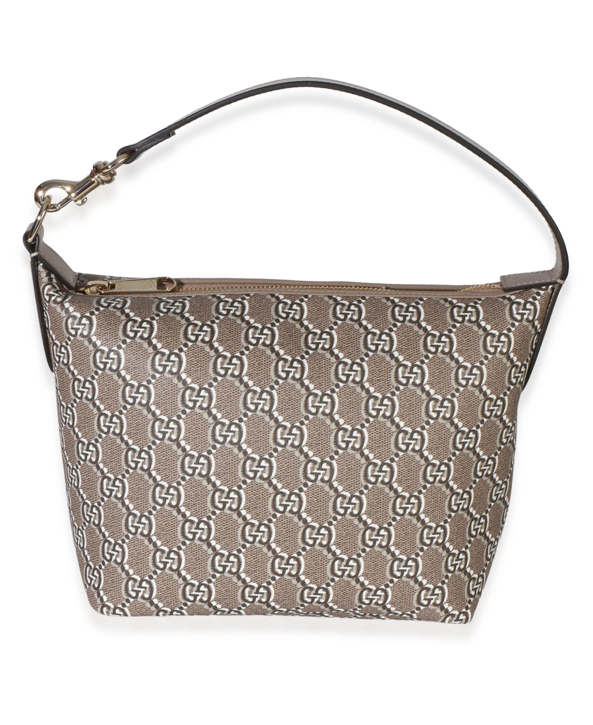 Pre-Owned Gucci Taupe Gg Shadow Monogram Canvas Super Mini Ophidia Hobo - Brown