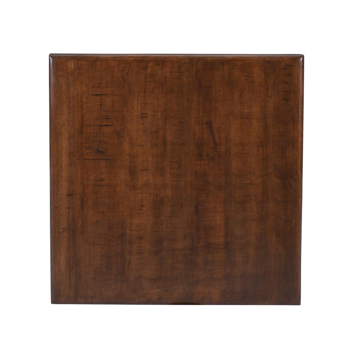 Jofran Larson Modern Industrial Square Solid Wood End Table with Storage Shelves
