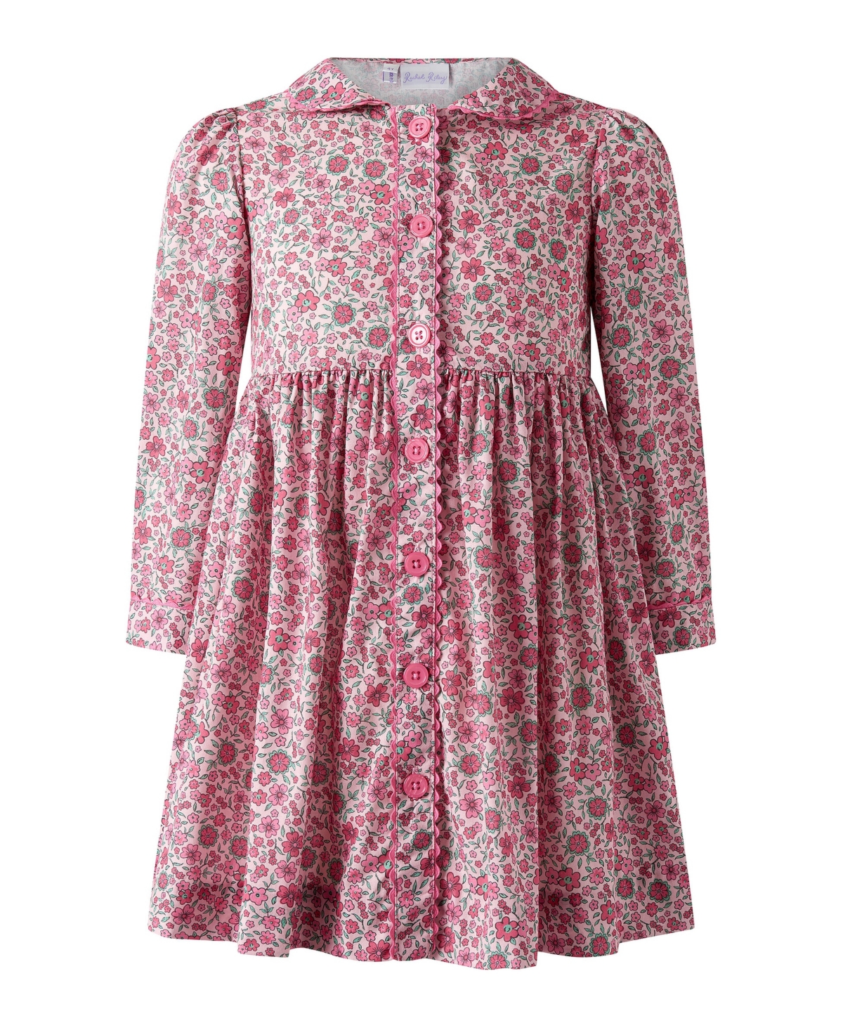 Rachel Riley Toddler Girls' 2T-5T Cosmos Long-Sleeve Floral-Print Dress
