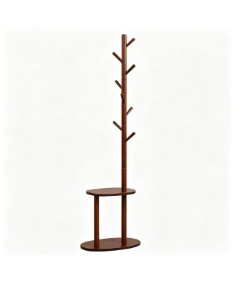 Freestanding Clothing Rack with Marble Base and Garment Hanger
