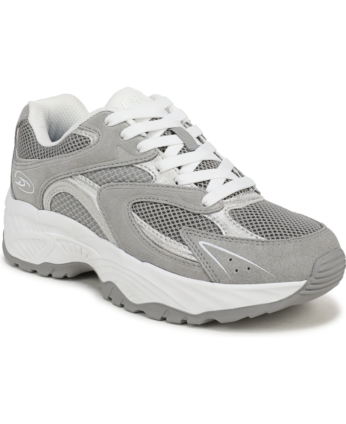 Dr. Scholl's Beyond Comfort Women's High Energy Walking Sneaker Shoes Grey Suede DRSBC Leather 11.0 M