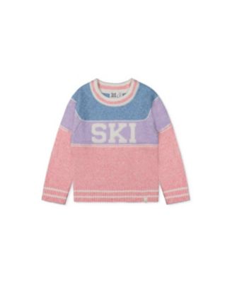 Toddler Girls' 2T-5T SKI Graphic Colorblock Sweater