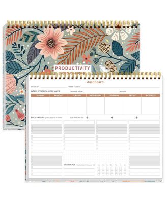 Weekly Productivity Planner Undated 6 Focus Areas Task Tracker Desk Notepad