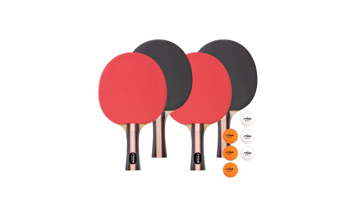 Stiga Performance Table Tennis Set (4 Player Set) - Red