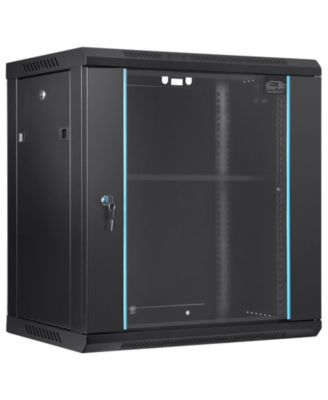 12U Lockable Wall Mount Server Network Cabinet for Standard Rackmount Equipment