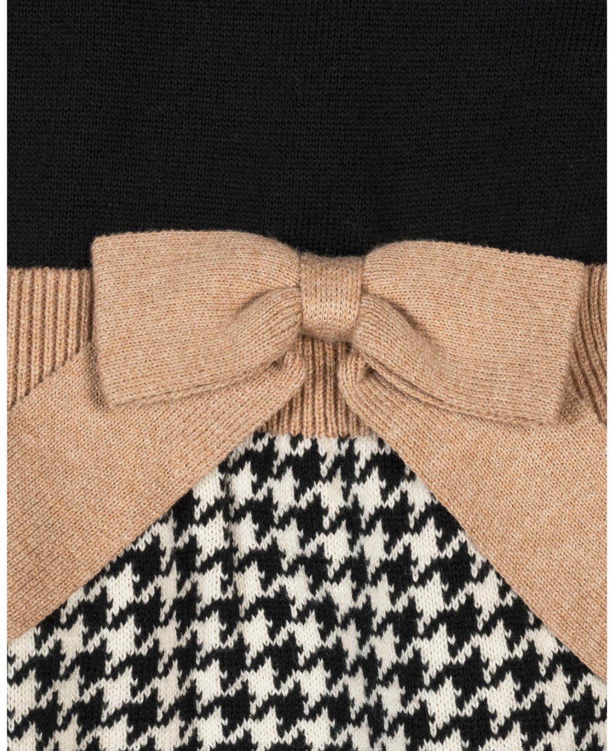 Hope & Henry Little and Big Girls' (6-12) Organic Skater Sweater Dress with Bow