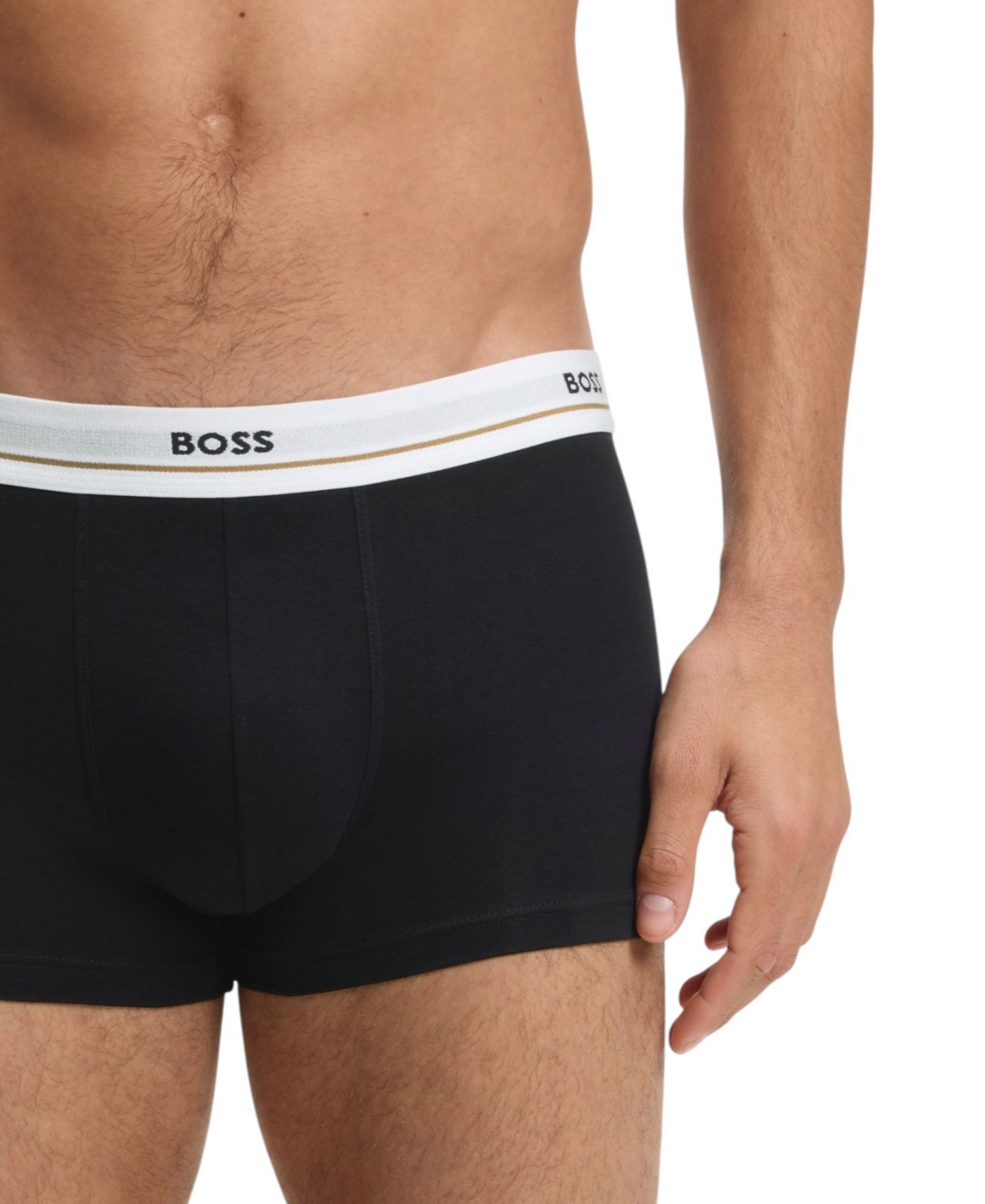 Комплект белья Essential для мужчин, хлопок, 5 предметов — BOSS by Hugo Boss, цвет: Чёрный — фото 4