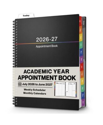 Daily Professional Appointment Planner Hourly Schedule With Colorful Tabs For Office Business