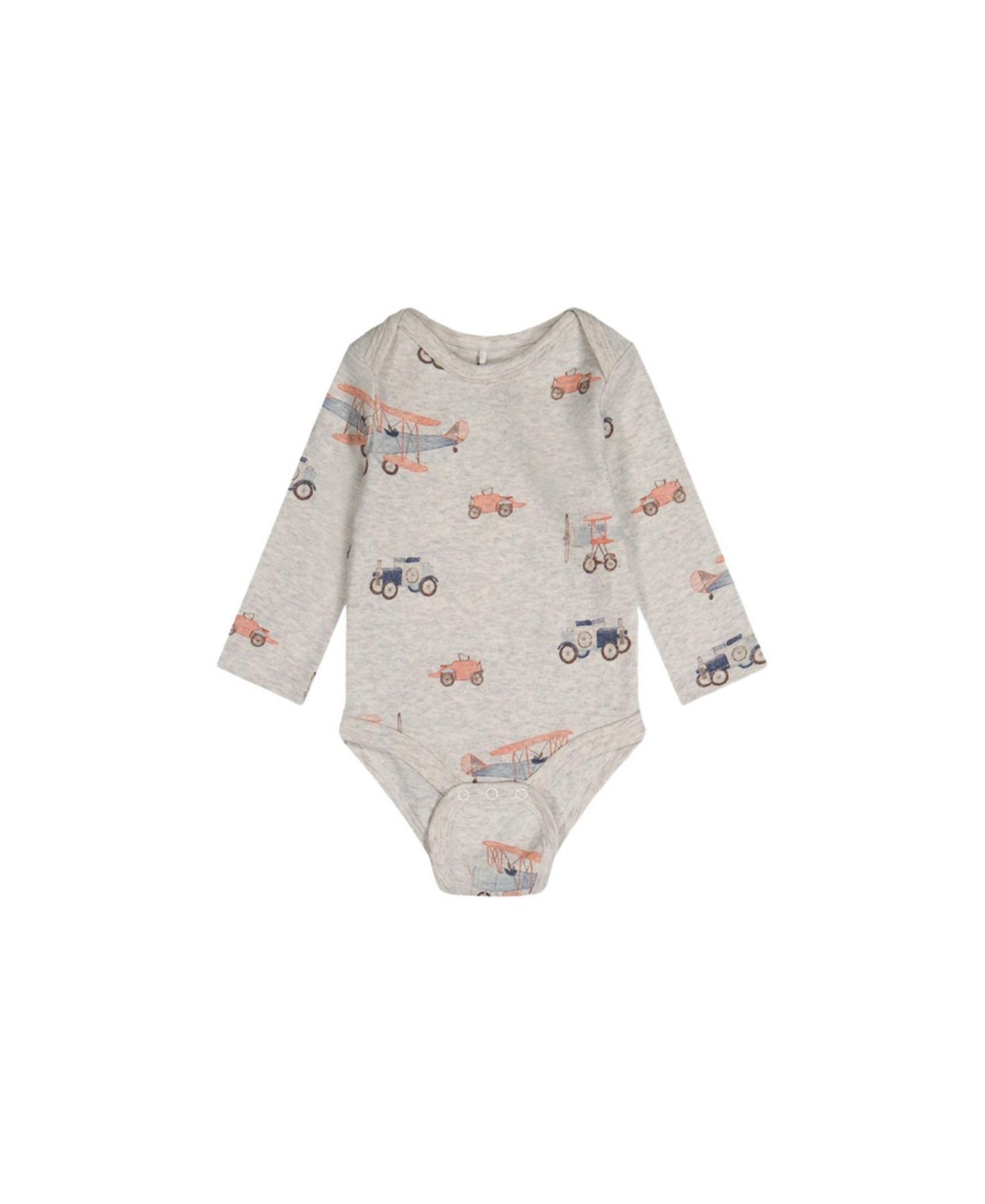 Deux par Deux Baby Boys 3M-24M Three Pack Cotton Onesie Beige Printed Airplanes, цвет: Бежевый с принтом — фото 4
