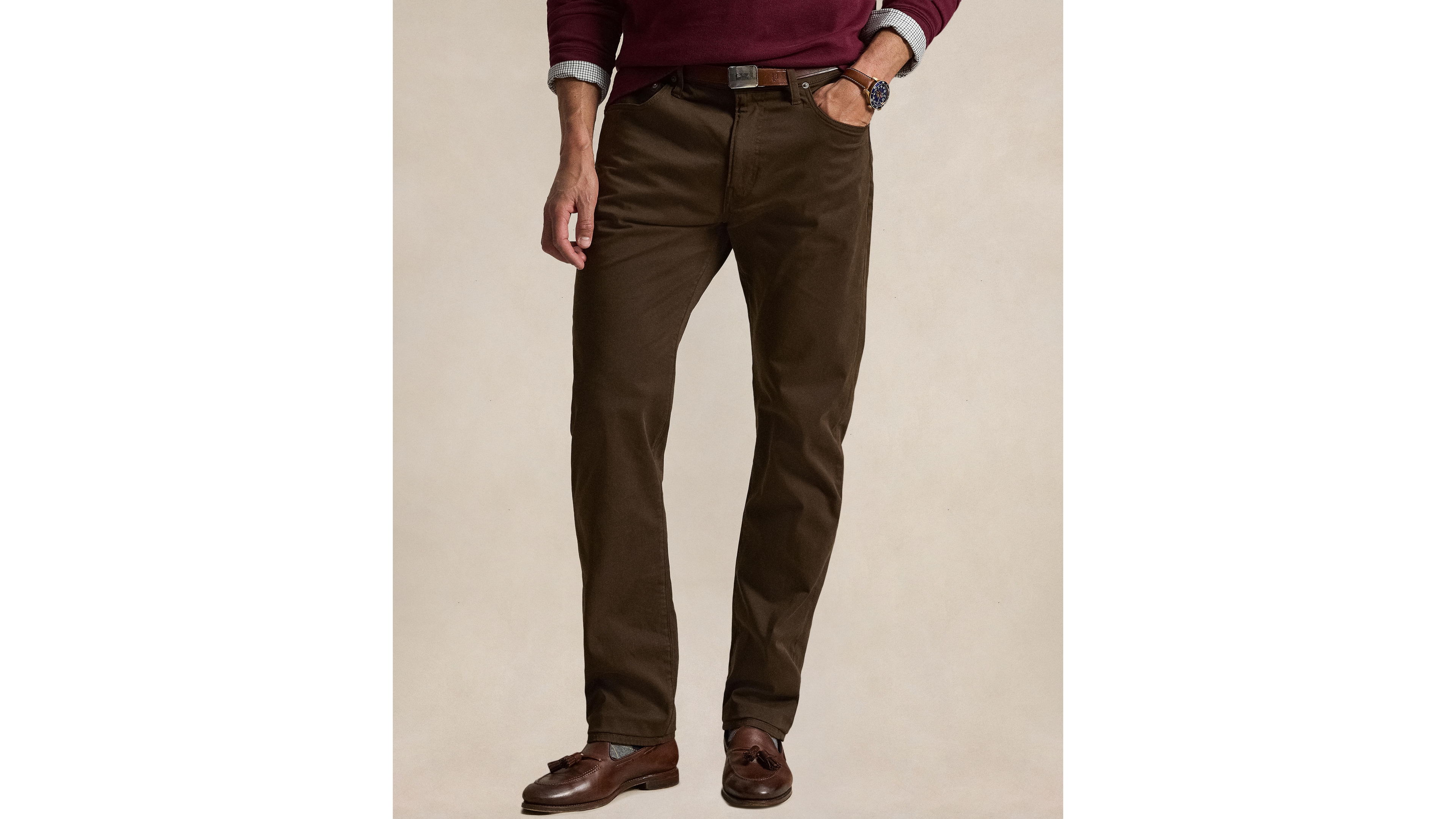 Polo Ralph Lauren Men's Big & Tall Varick Slim Straight Stretch Sateen Pants