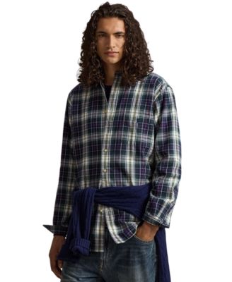Men's Plaid Classic-Fit Oxford Shirt