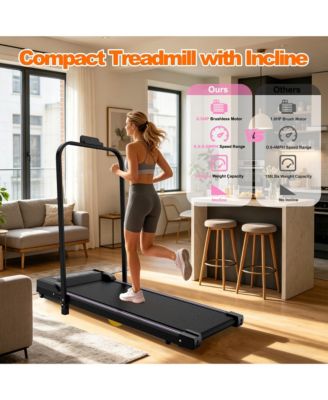 2.5HP Folding Under Desk Treadmill With Shock Absorption and LED Display