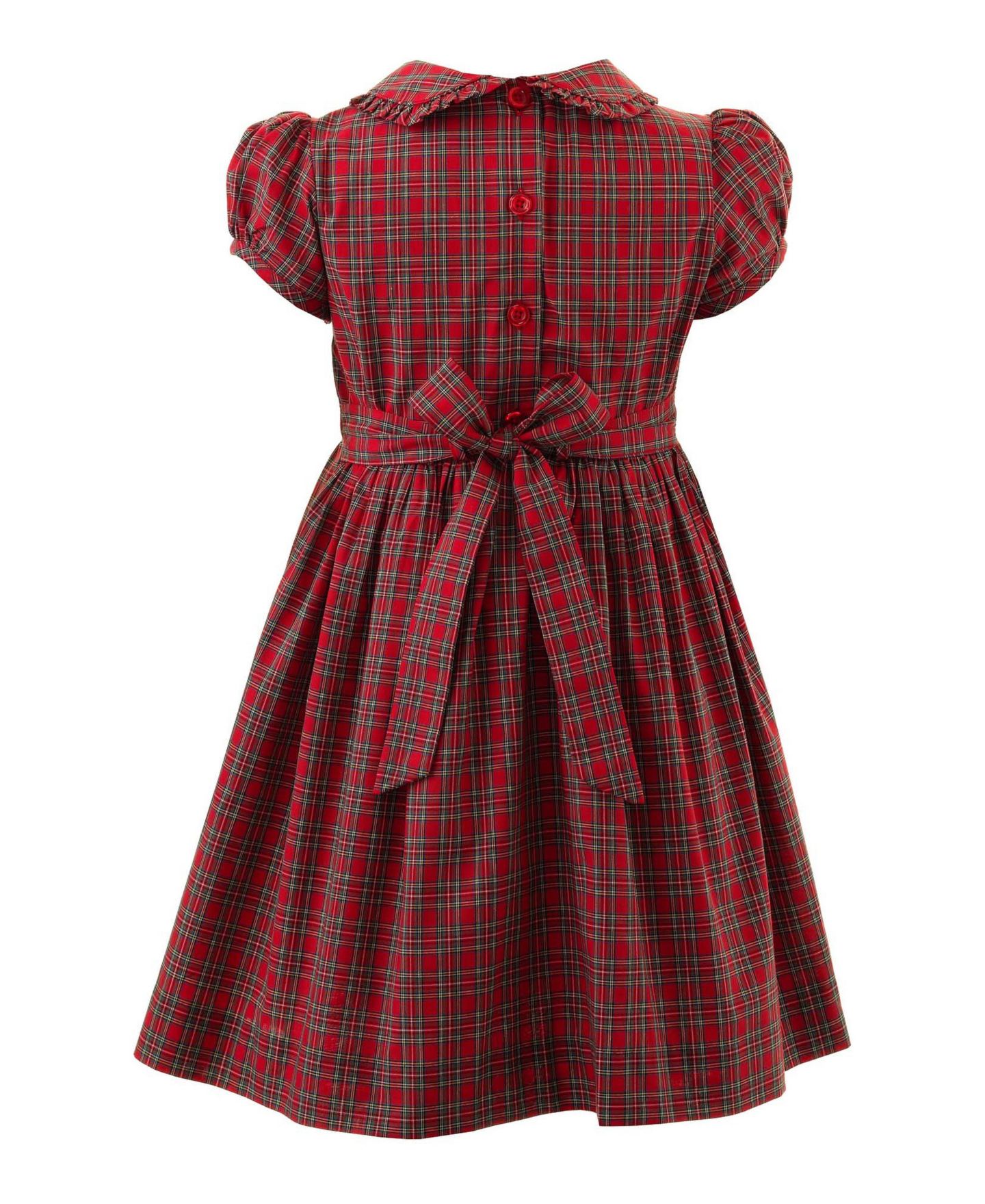 Платье Rachel Riley Tartan Frill Dress для девочек, цвет: Красный — фото 2