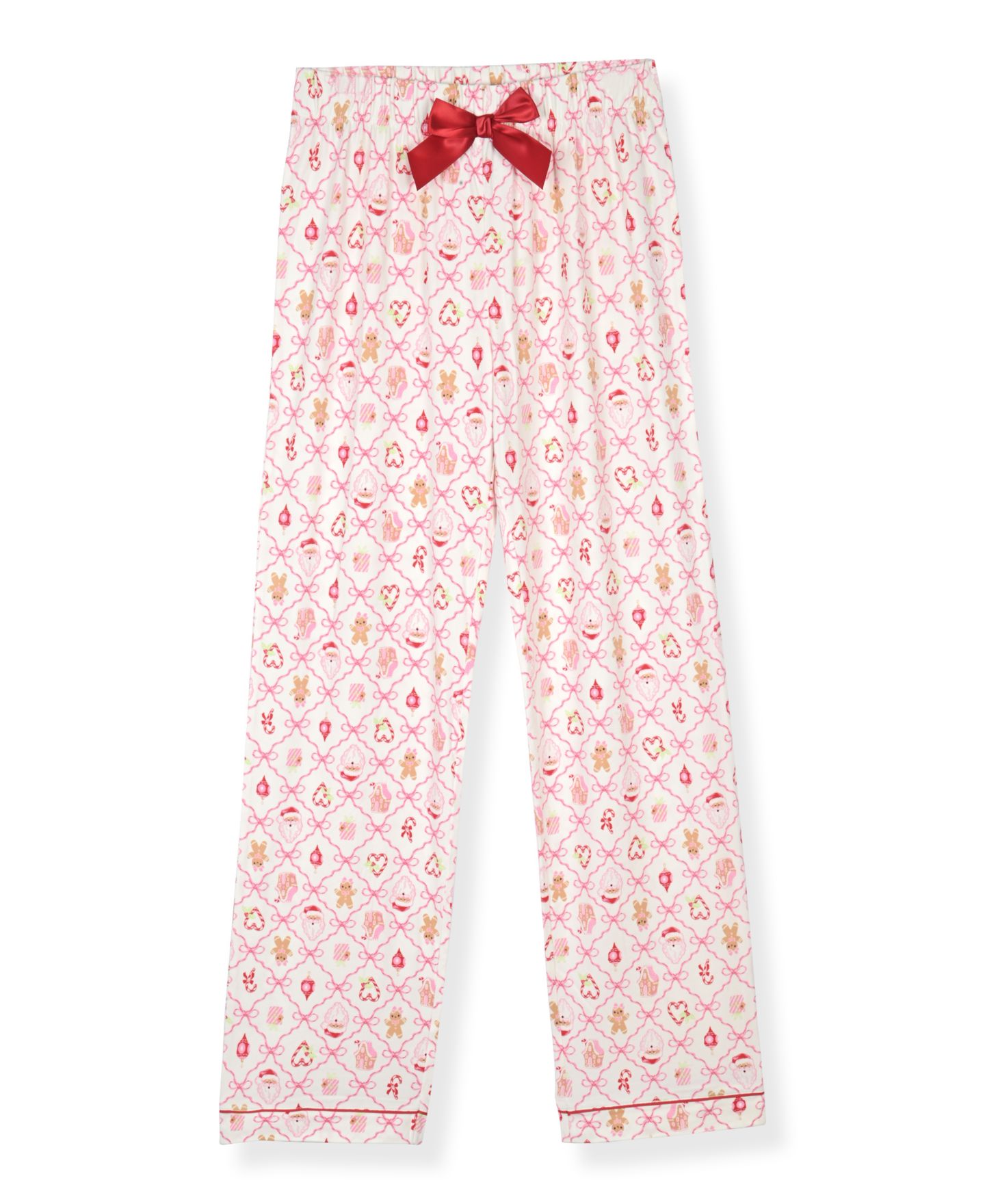 Max & Olivia Girls' 5-16 Milky Print Long-Sleeve Button-Down Top, Pants and Scrunchie, 3-Piece Set, цвет: Розовый — фото 2