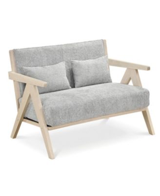 43 Inch Chenille Loveseat Sofa with Pocket Spring Cushion