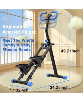 Foldable Vertical Climber Home Exercise Machine With Workout-Data Display