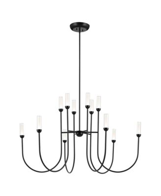 Moraine 50 Inch LED 12 Light 2-Tier Chandelier