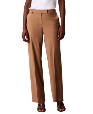 Women's Tropical Bi-Stretch Wide Leg High Rise Trousers