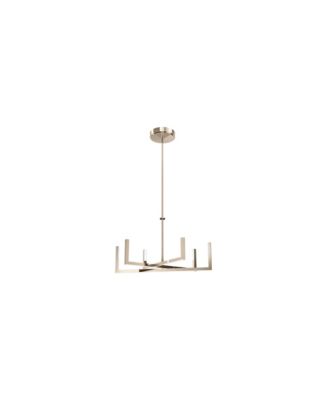 Priam 28"W Polished Nickel 6-Light LED Chandelier