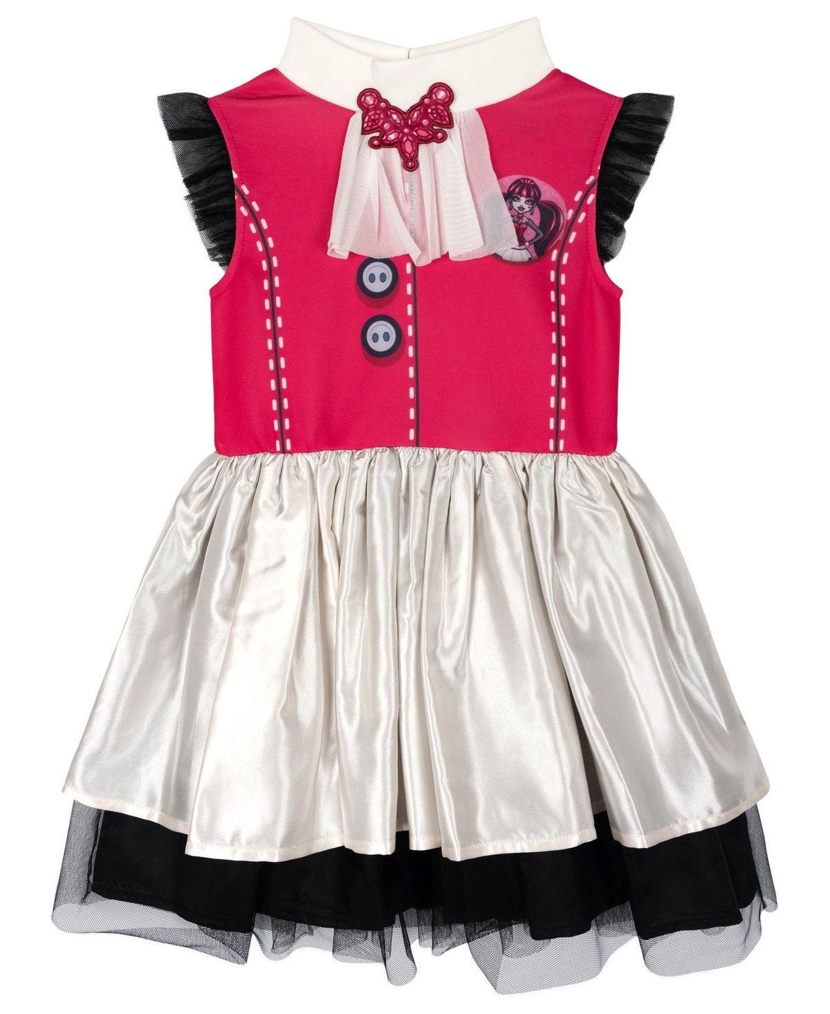 Monster High Draculaura Girls' Cosplay Dress - Fuchsia black