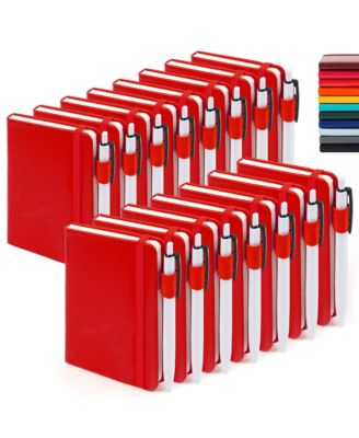 Mini Hardcover Lined Journals Notebooks Bulk With Pen Holder For School Business