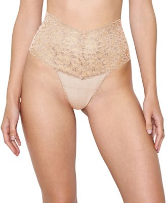 Retro High-Waisted Lace Thong