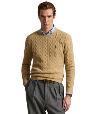 Men's Wool-Cashmere Cable-Knit Sweater