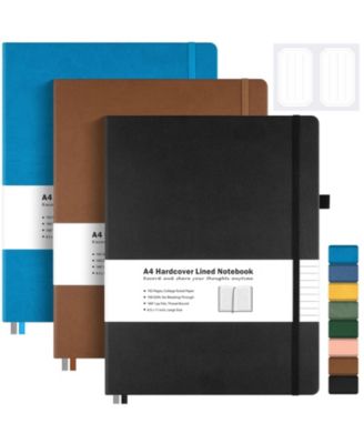 Hardcover Dotted Journal 3 Pack Thick No Bleed Paper Lay Flat Smooth Writing For Work School
