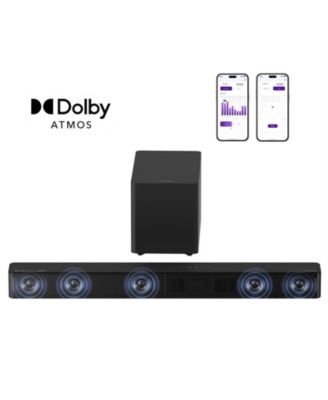 Poseidon M60 Boom 5.1ch Dolby Atmos Sound System, 340W Peak Power, 5 Full-Range Drivers, Wired Subwoofer