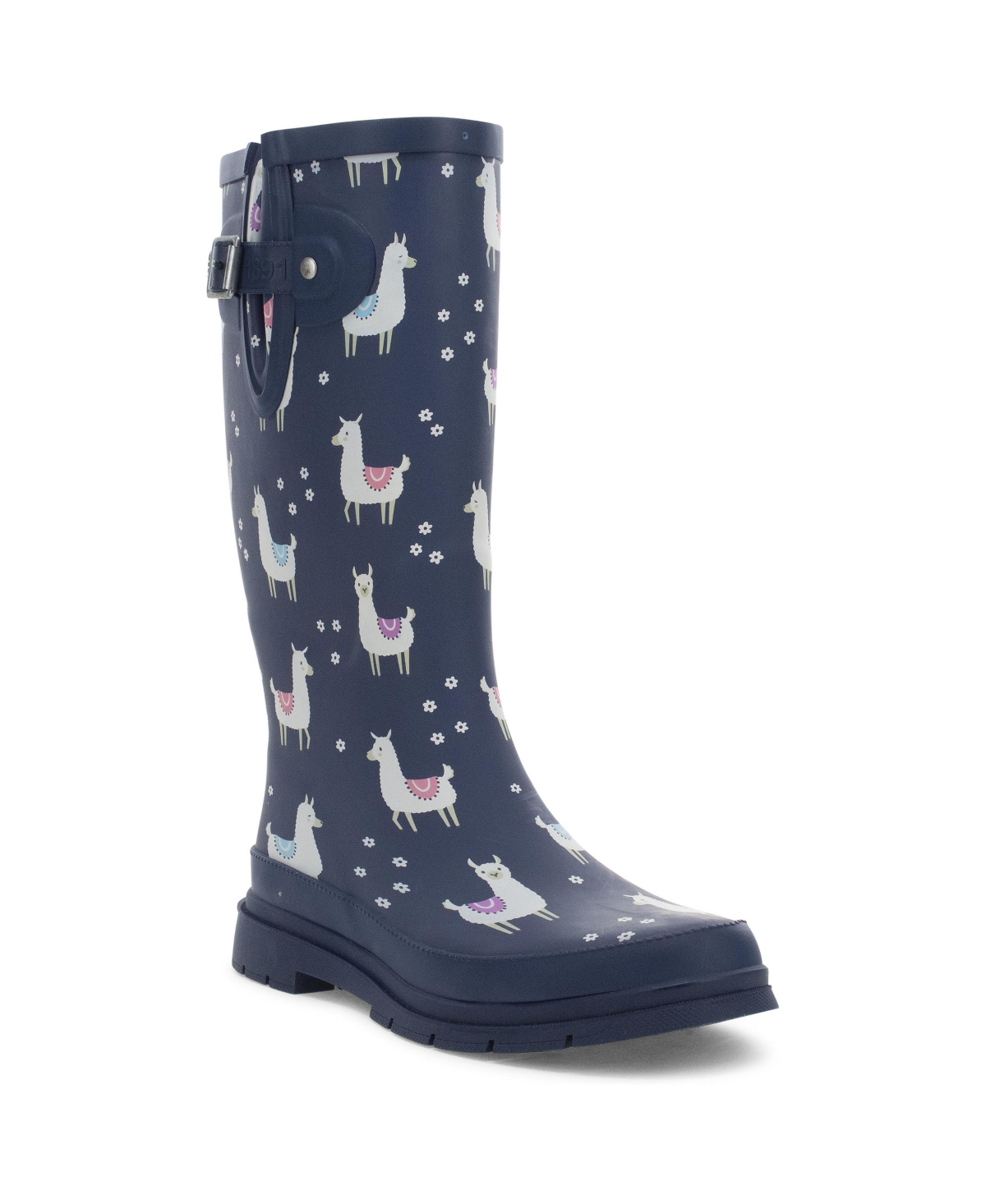 Western Chief Women's Llama-Rama Tall Rain Boot - Navy