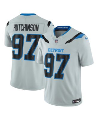 Men's Aidan Hutchinson Silver Detroit Lions 2026 Rivalries Collection Vapor F.U.S.E Stitched Limited Jersey