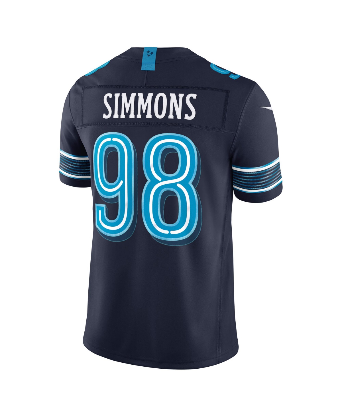 Nike Men's Jeffery Simmons College Navy Tennessee Titans 2026 Rivalries Collection Vapor F.u.s.e Stitched Limited Jersey