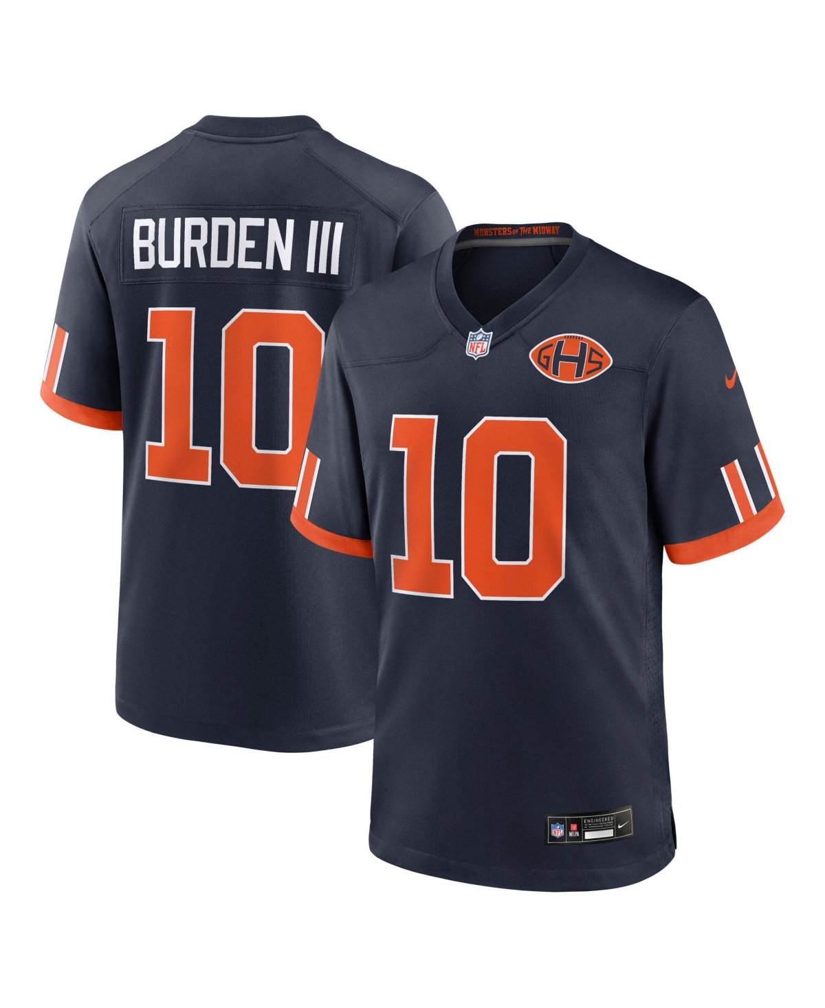 Nike Men's Luther Burden Iii Navy Chicago Bears 2026 Rivalries Collection Game Jersey