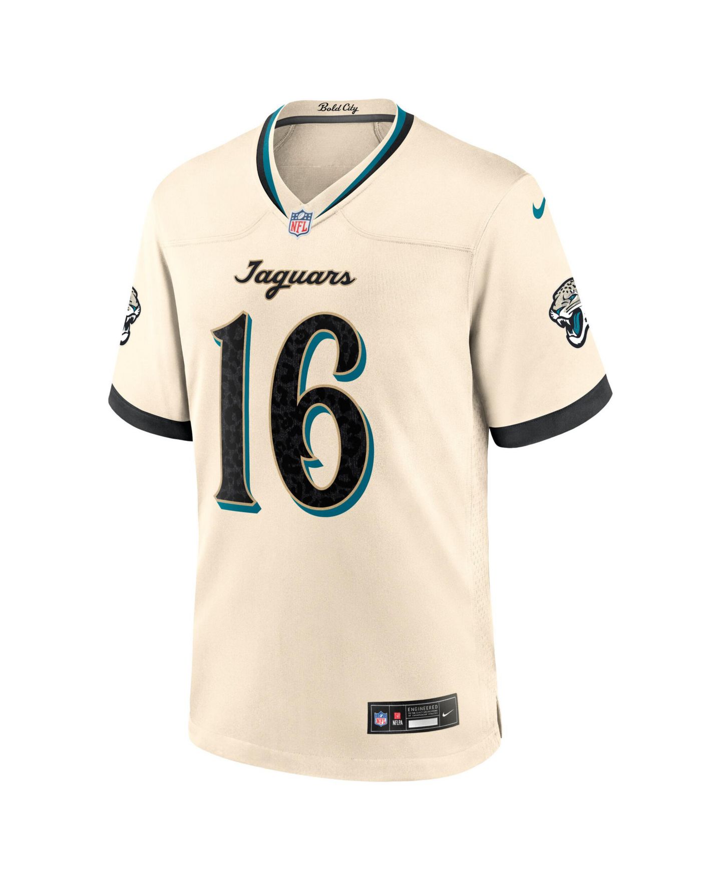 Мужской топ Nike Trevor Lawrence Natural Jacksonville Jaguars 2026 Rivalries Collection Game Jersey — фото 2