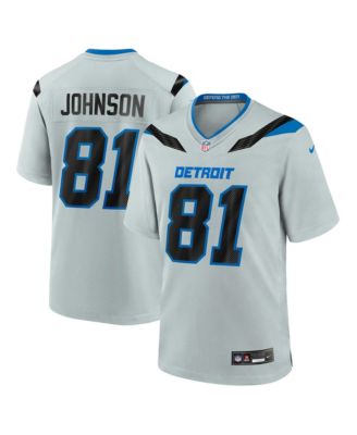 Men's Calvin Johnson Silver Detroit Lions 2026 Rivalries Collection Game Jersey