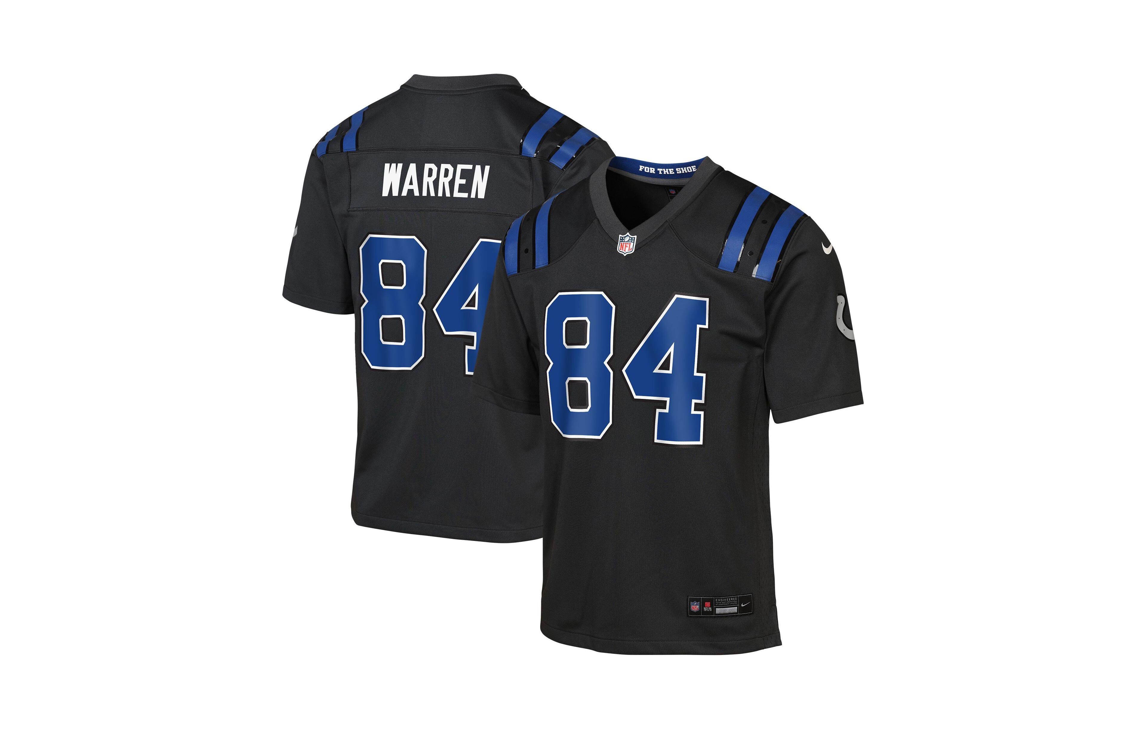 Nike Big Boys and Girls Tyler Warren Anthracite Indianapolis Colts 2026 Rivalries Collection Game Jersey