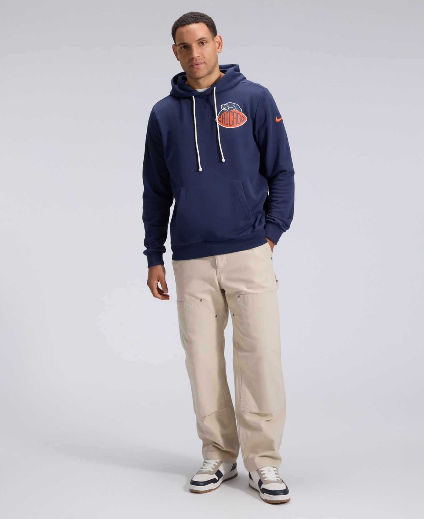 Мужское худи Nike Navy Chicago Bears 2026 Rivalries Collection Sideline Pullover — фото 3