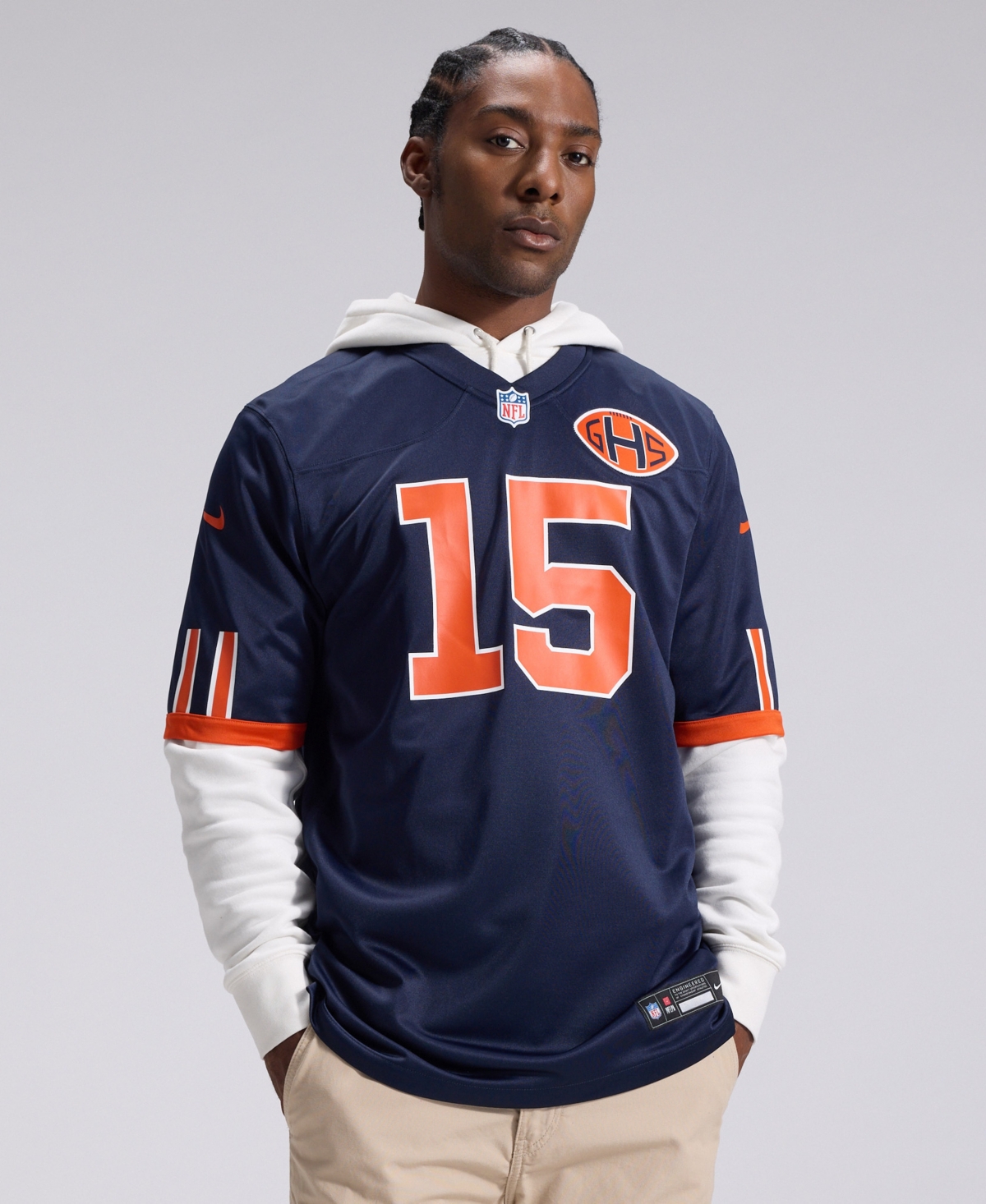Nike Men's Rome Odunze Navy Chicago Bears 2026 Rivalries Collection Game Jersey