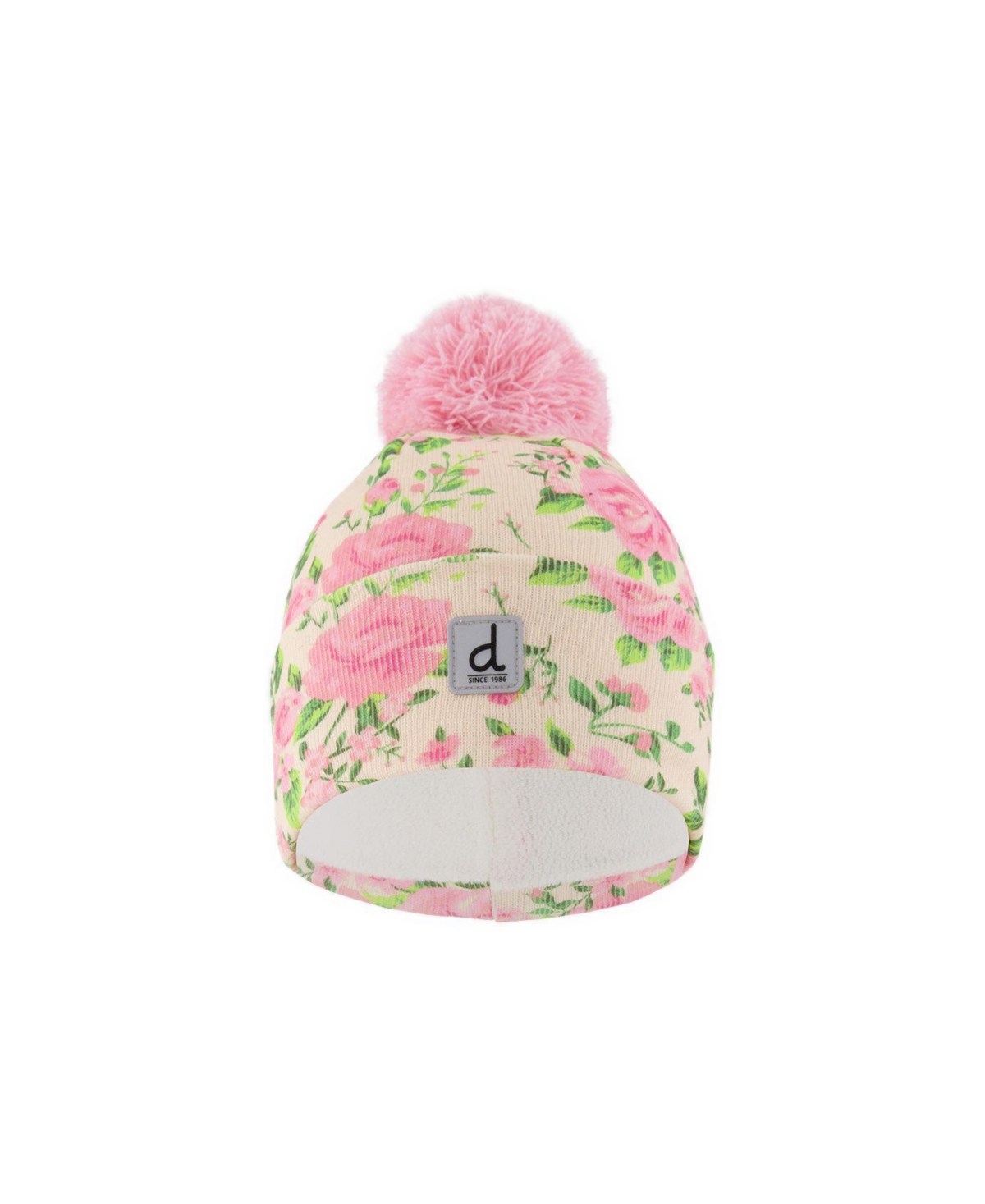 Deux par Deux Toddler Girls' Fleece-lined Pompom Beanie