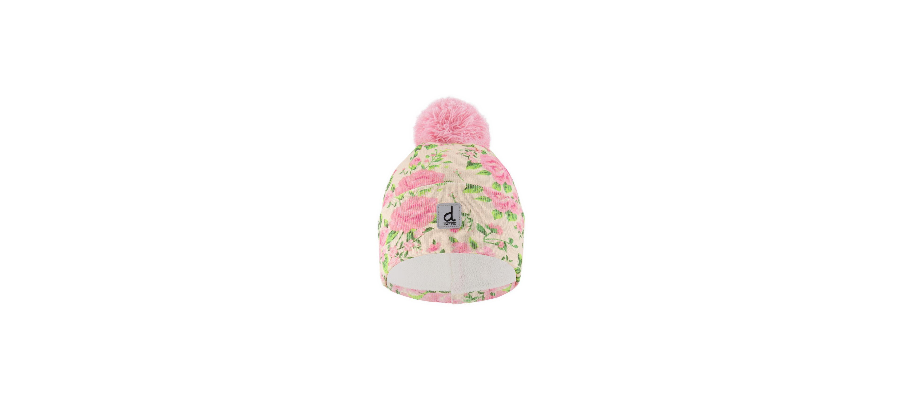 Deux par Deux Toddler Girls' Fleece-lined Pompom Beanie