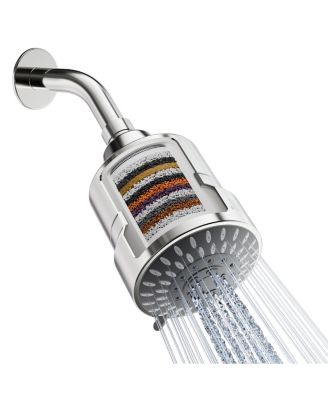 Filtered Shower Head with Water Softening Replaceable Filter, High Pressure, 5-Spray Modes Matte