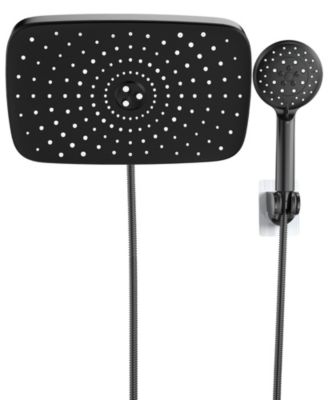 11.8" Rain Shower Head With Handheld Dual Heads 5 Spray Modes