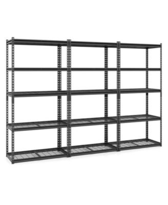 Tier Heavy-Duty Metal Shelving Unit with Adjustable Wire Rack