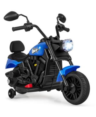 6V Kids Ride-On Motorcycle with LED Headlights, Music & Training Wheels, 66-lb. Capacity, Ages 18 Months+