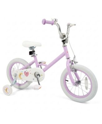 14-Inch Kids Bike with Training Wheels, Adjustable Seat and Dual Brakes, Ages 3-5