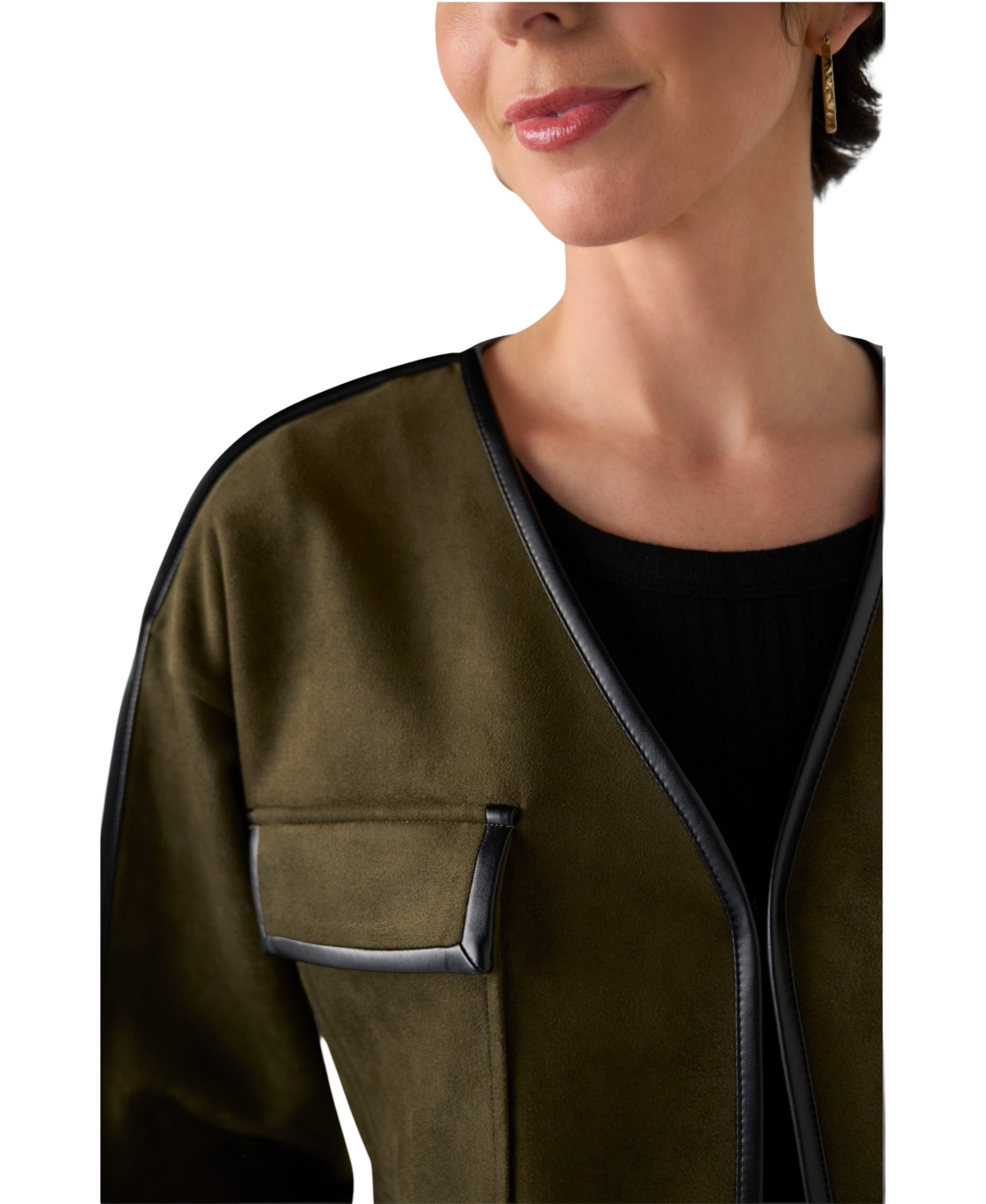 Liverpool Los Angeles Women's Faux Suede Relaxed Jacket