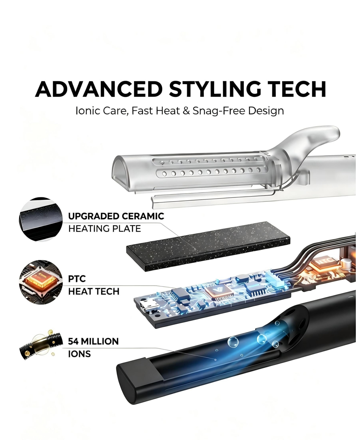 Tymo Beauty Airflow 2 in1 Hair Curler and Straightener