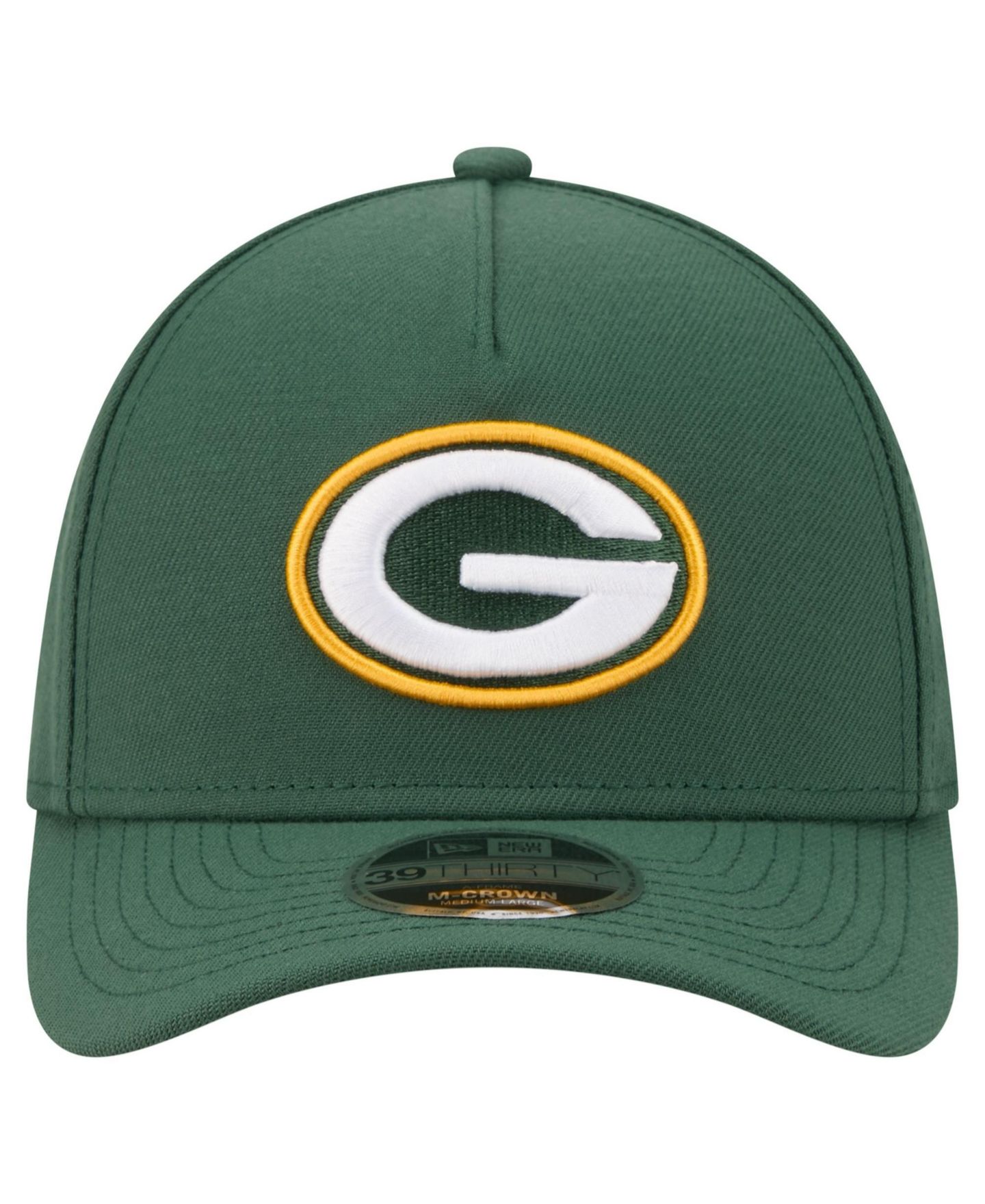 Мужской головной убор New Era Green Green Bay Packers 39THIRTY M-Crown A-Frame Stretch Hat — фото 7
