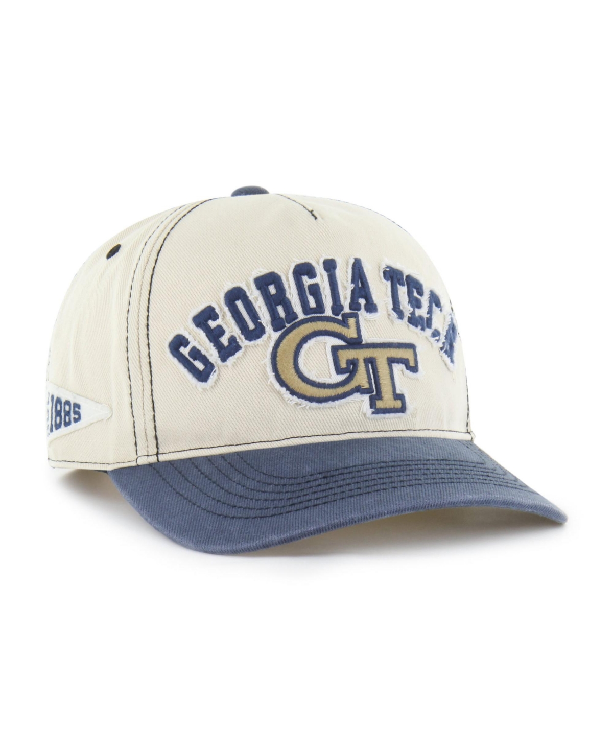 '47 Brand Men's and Women's Tan/Navy Georgia Tech Yellow Jackets Well-Worn Calderwood Hitch Adjustable Hat
